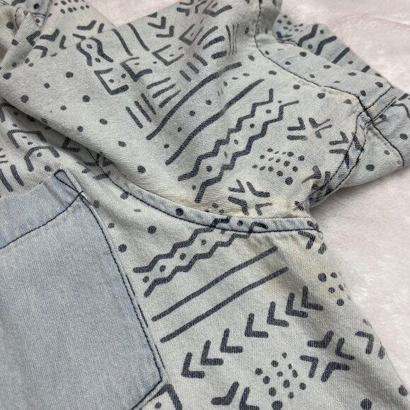 Modern Amusement Button Up Shirt Mens XL Blue Short Sleeve 100% Cotton FAIR‎ - Picture 8 of 15